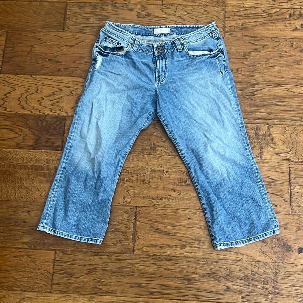 BKE Denim Wide Legged Capri